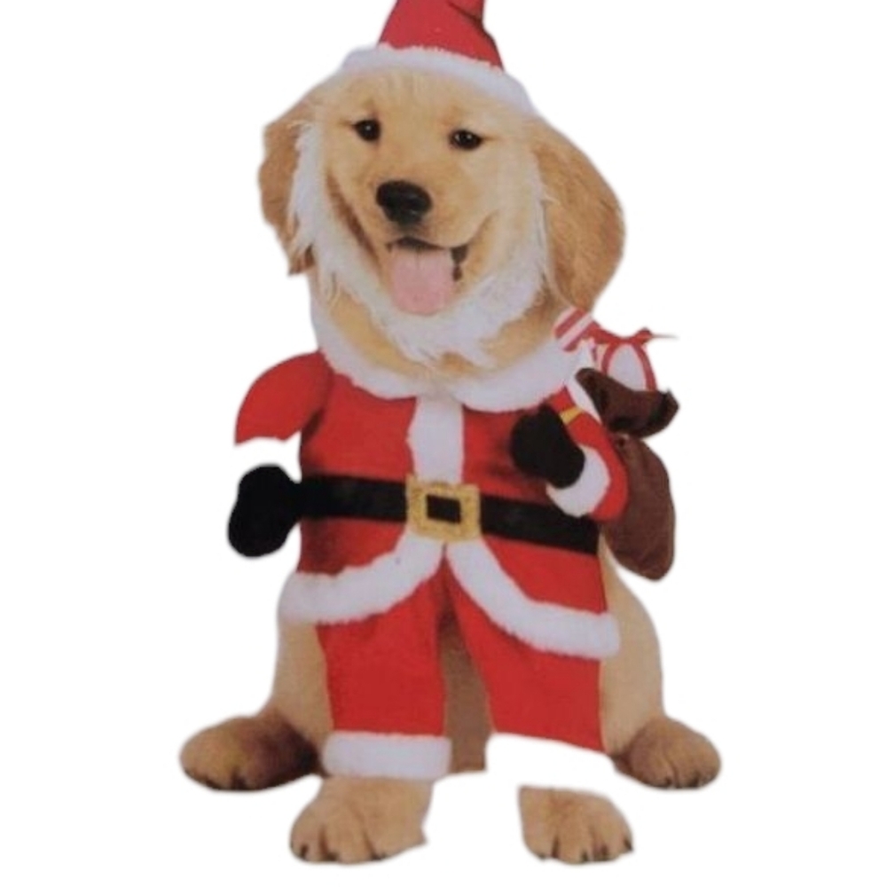 Jingles & Joy Santa Claus Dog Costume Sz XS (12-16") NEW